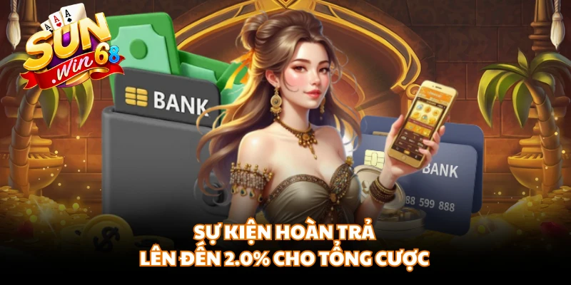 Sự kiện hoàn trả lên đến 2.0% cho tổng cược